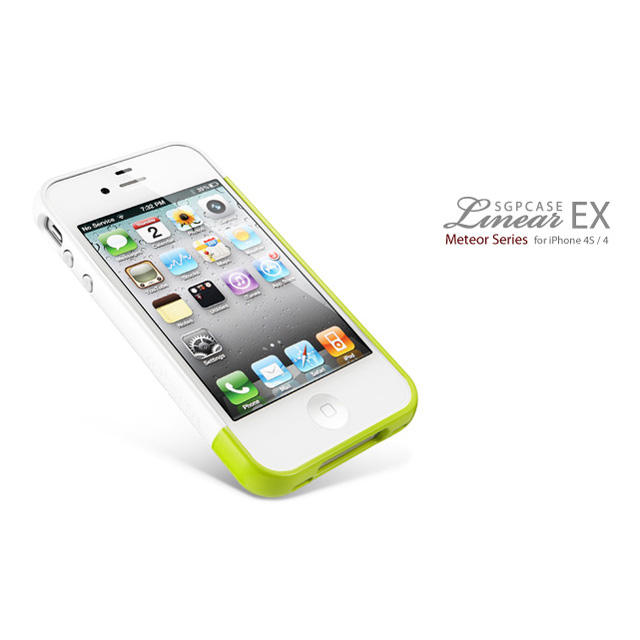 【iPhone4S/4 ケース】SGP Case Linear EX Meteor Series [Lime]サブ画像