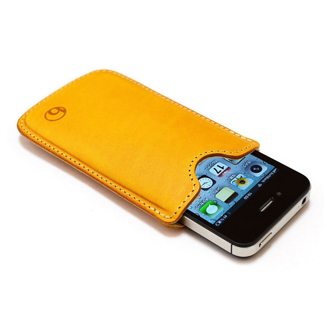 【iPhone4S/4 ケース】ハンドメイドレザーケース for iPhone4S/4用 Ver2.0 キャメルサブ画像