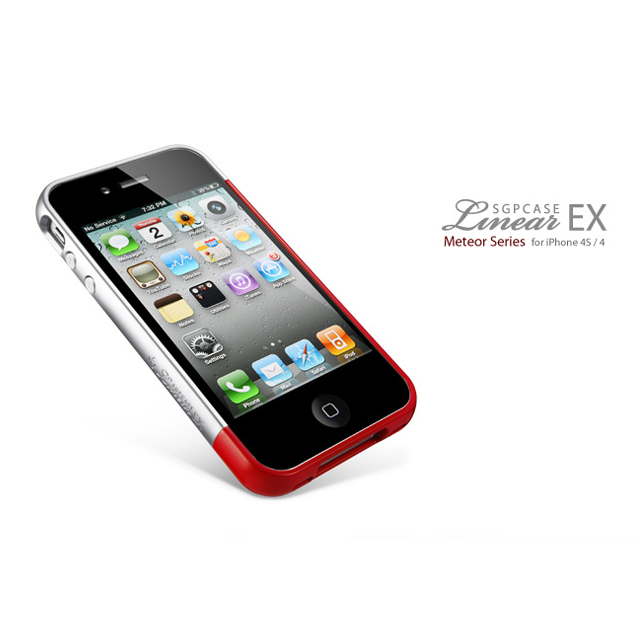 【iPhone4S/4 ケース】SGP Case Linear EX Meteor Series [Dante Red]サブ画像