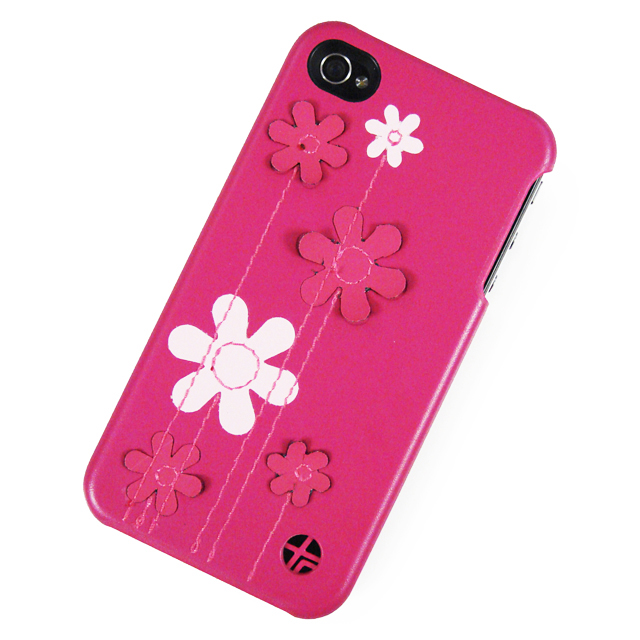 【iPhone4S/4 ケース】本革張りレザーハードケースSNAP ON Femme(ファム) series フラワーサブ画像