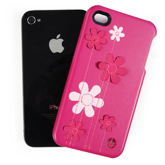 【iPhone4S/4 ケース】本革張りレザーハードケースSNAP ON Femme(ファム) series フラワーサブ画像