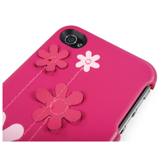 【iPhone4S/4 ケース】本革張りレザーハードケースSNAP ON Femme(ファム) series フラワーgoods_nameサブ画像