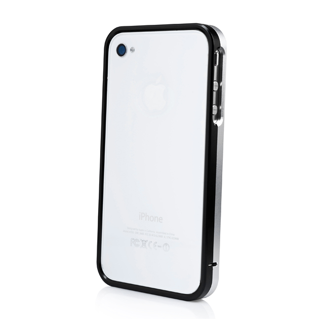 CAPDASE iPhone 4S / 4 Alumor Bumper Duo Frame, Silver / Blackgoods_nameサブ画像