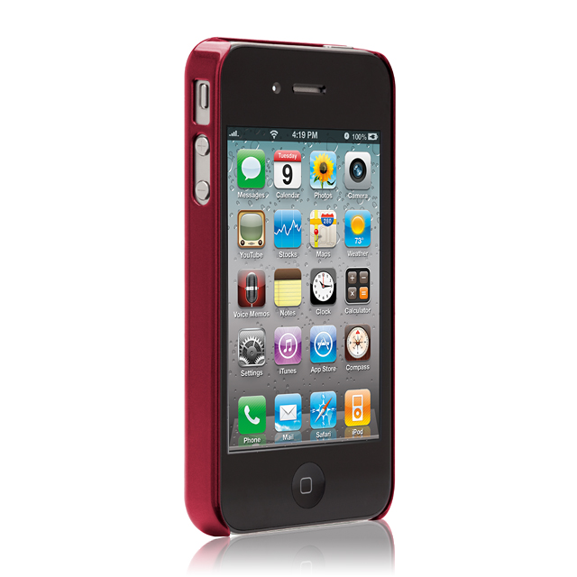 Case-Mate iPhone 4S / 4 Barely There Case Brushed Aluminum, Redgoods_nameサブ画像