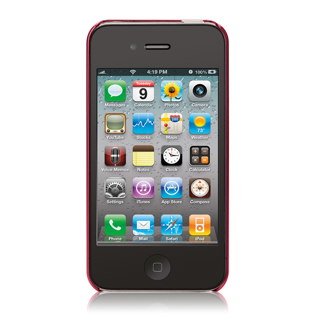 Case-Mate iPhone 4S / 4 Barely There Case Brushed Aluminum, Redgoods_nameサブ画像