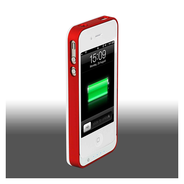 iBattz iPhone4S/4ハードケース 予備バッテリー2個付き Mojo Battery Case REMOVABLE ホワイトgoods_nameサブ画像