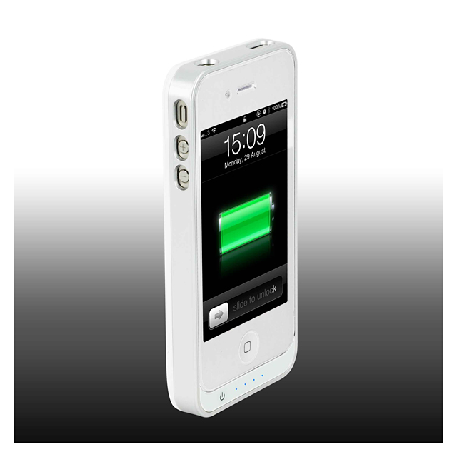 iBattz iPhone4S/4ハードケース 予備バッテリー2個付き Mojo Battery Case REMOVABLE ホワイトサブ画像