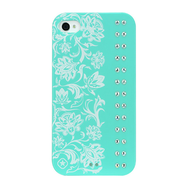 【iPhone4/4S ケース】Elegance (Turquoise Crystal)