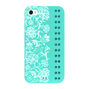 【iPhone4/4S ケース】Elegance (Turquoise Blue Zircon)