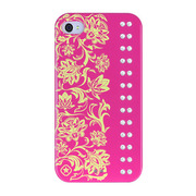 【iPhone4/4S ケース】Elegance (Hot Pink Crystal)