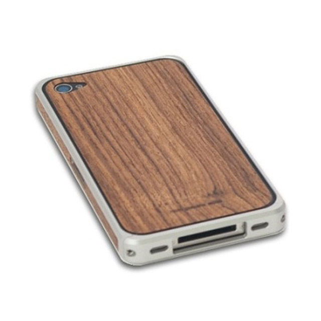 Alloy X Wood Bumper for iPhone 4/4S - Silver×Teakgoods_nameサブ画像