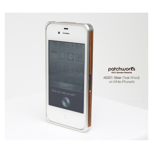 Alloy X Wood Bumper for iPhone 4/4S - Silver×Teakgoods_nameサブ画像