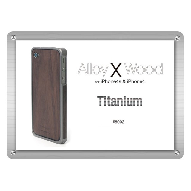 Alloy X Wood Bumper for iPhone 4/4S - Titanium×Ebonyサブ画像