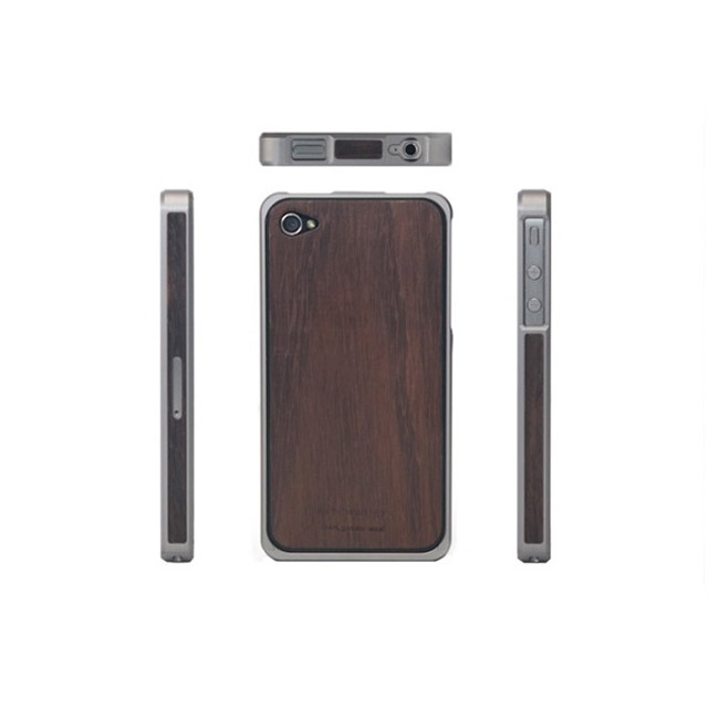 Alloy X Wood Bumper for iPhone 4/4S - Titanium×Ebonygoods_nameサブ画像