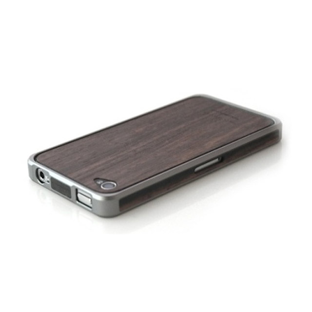 Alloy X Wood Bumper for iPhone 4/4S - Titanium×Ebonygoods_nameサブ画像