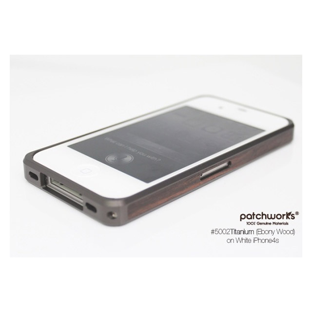 Alloy X Wood Bumper for iPhone 4/4S - Titanium×Ebonyサブ画像