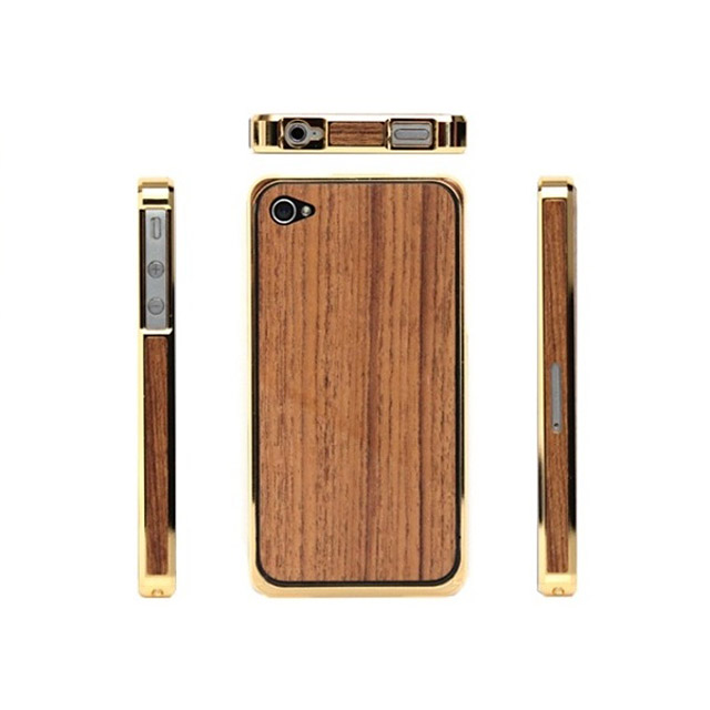 Alloy X Wood Bumper for iPhone 4/4S - 24K×Teakサブ画像