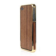 Alloy X Wood Bumper for iPhone 4/4S - 24K×Teak