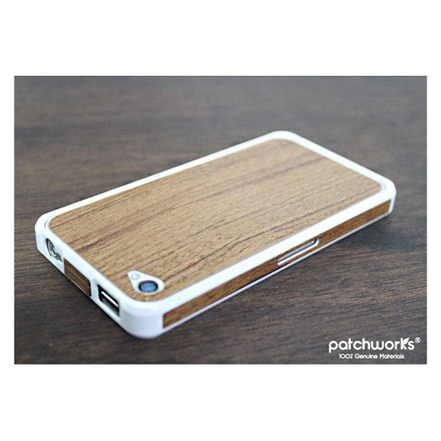 Alloy X Wood Bumper for iPhone 4/4S - White×Teakgoods_nameサブ画像