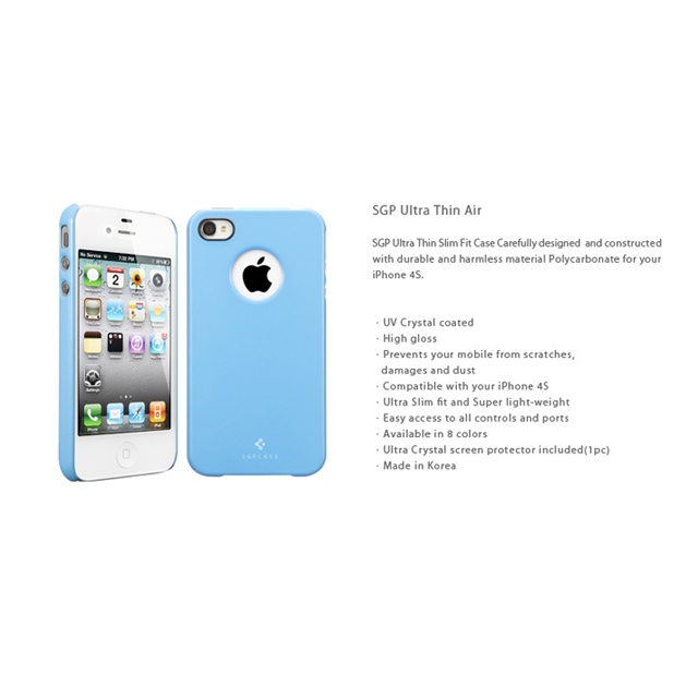 【iPhone4S/4 ケース】SGP Case Ultra Thin Air Pastel Series [Tender Blue]goods_nameサブ画像