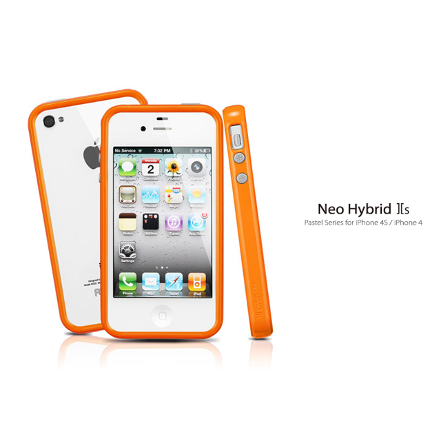 【iPhone4S/4 ケース】Neo Hybrid2S Pastel Series [Solaris Orange]サブ画像