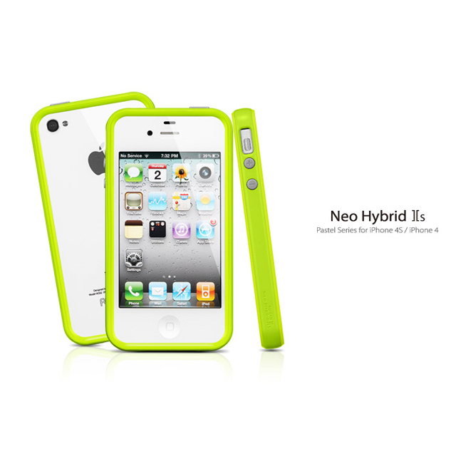 【iPhone4S/4 ケース】Neo Hybrid2S Pastel Series [Lime]サブ画像