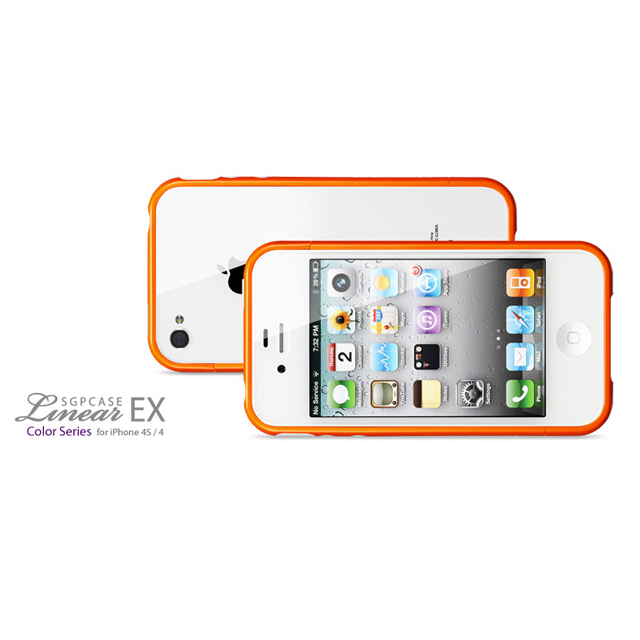 【iPhone4S/4 ケース】SGP Case Linear EX Color Series [Solaris Orange]サブ画像