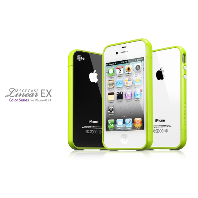 【iPhone4S/4 ケース】SGP Case Linear EX Color Series [Lime]サブ画像