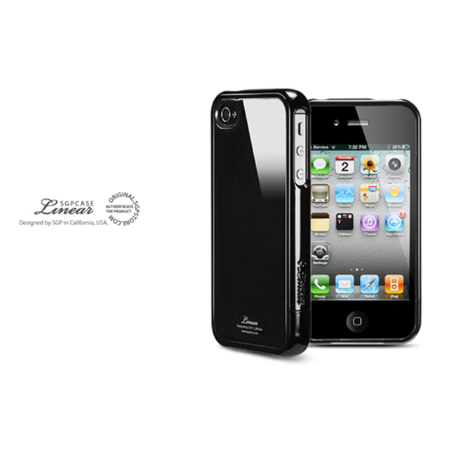 【iPhone4S/4 ケース】SGP Case Linear Color Series [Soul Black]サブ画像