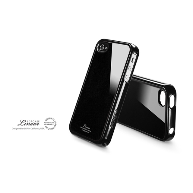 【iPhone4S/4 ケース】SGP Case Linear Color Series [Soul Black]サブ画像