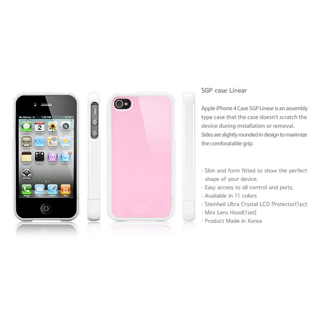 【iPhone4S/4 ケース】SGP Case Linear Color Series [Sherbet Pink]サブ画像