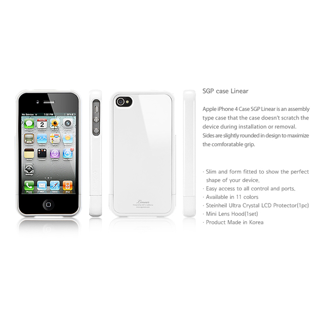 【iPhone4S/4 ケース】SGP Case Linear Color Series [Infinity White]サブ画像