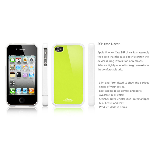 【iPhone4S/4 ケース】SGP Case Linear Color Series [Lime]goods_nameサブ画像