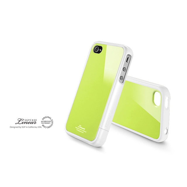 【iPhone4S/4 ケース】SGP Case Linear Color Series [Lime]サブ画像