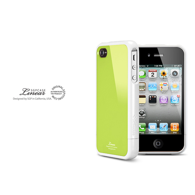 【iPhone4S/4 ケース】SGP Case Linear Color Series [Lime]サブ画像