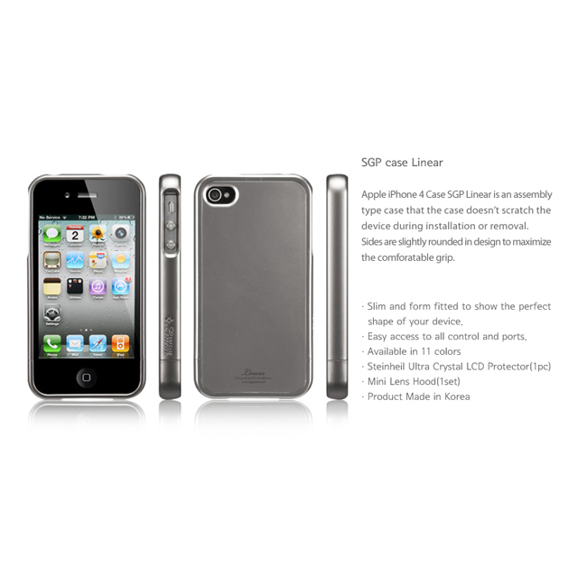 【iPhone4S/4 ケース】SGP Case Linear Color Series [Gun Metal]goods_nameサブ画像