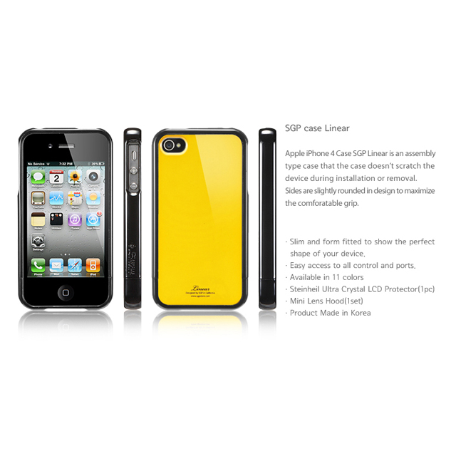 【iPhone4S/4 ケース】SGP Case Linear Color Series [Reventon Yellow]goods_nameサブ画像