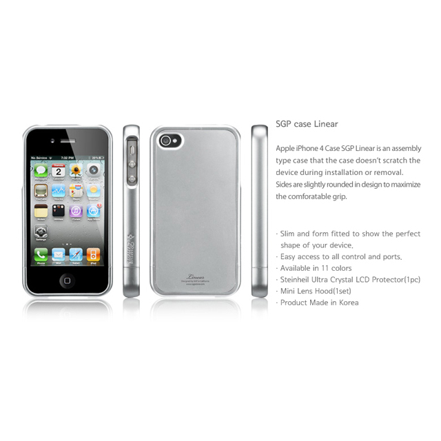 【iPhone4S/4 ケース】SGP Case Linear Color Series [Satin Silver]goods_nameサブ画像