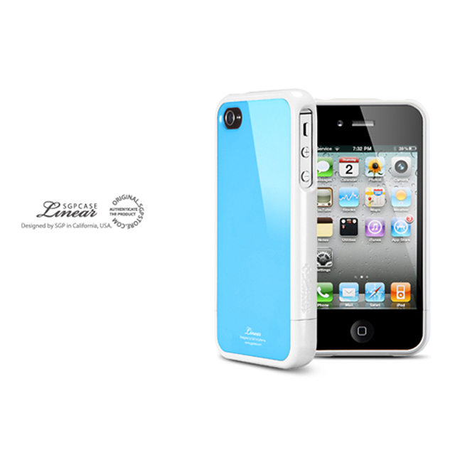 【iPhone4S/4 ケース】SGP Case Linear Color Series [Tender Blue]サブ画像