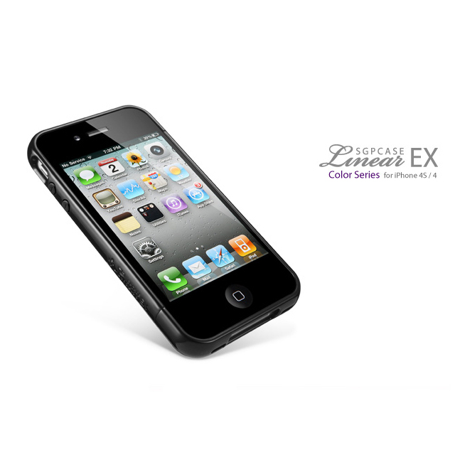 【iPhone4S/4 ケース】SGP Case Linear EX Color Series [Soul Black]goods_nameサブ画像