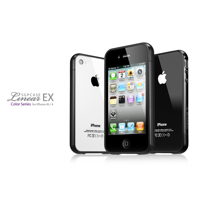 【iPhone4S/4 ケース】SGP Case Linear EX Color Series [Soul Black]サブ画像