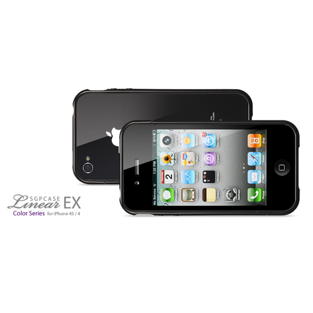 【iPhone4S/4 ケース】SGP Case Linear EX Color Series [Soul Black]サブ画像