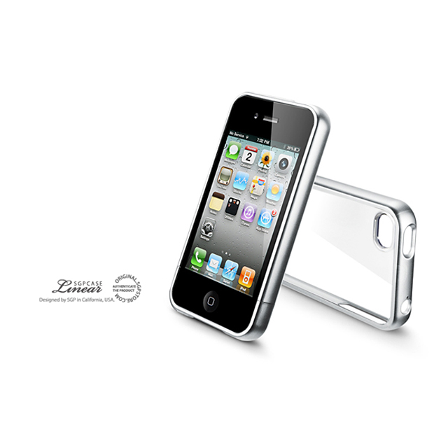 【iPhone4S/4 ケース】SGP Case Linear Crystal Series [Satin Silver]goods_nameサブ画像