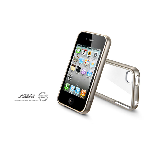 【iPhone4S/4 ケース】SGP Case Linear Crystal Series [Champagne Gold]サブ画像