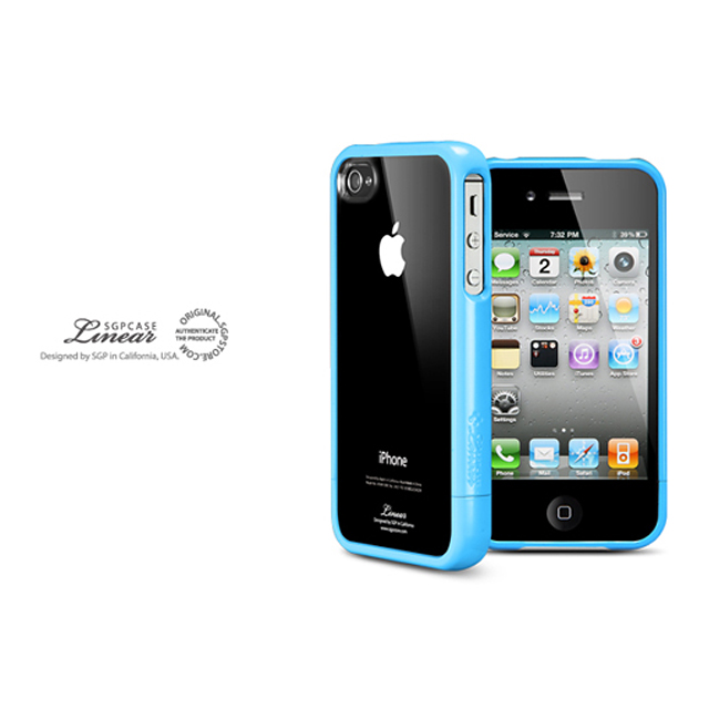 【iPhone4S/4 ケース】SGP Case Linear Crystal Series [Tender Blue]サブ画像