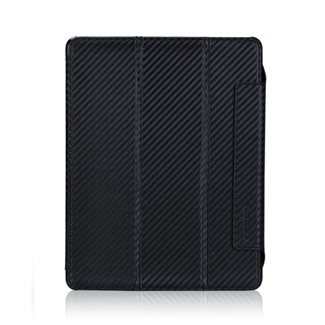 【iPad(第3世代/第4世代) iPad2 ケース】CarbonLook with Front cover for iPad (第3世代)/iPad 2 ブラックサブ画像