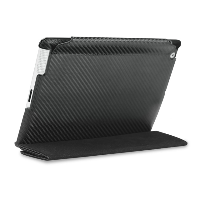 【iPad(第3世代/第4世代) iPad2 ケース】CarbonLook with Front cover for iPad (第3世代)/iPad 2 ブラックgoods_nameサブ画像