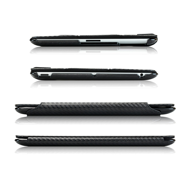 【iPad(第3世代/第4世代) iPad2 ケース】CarbonLook with Front cover for iPad (第3世代)/iPad 2 ブラックgoods_nameサブ画像