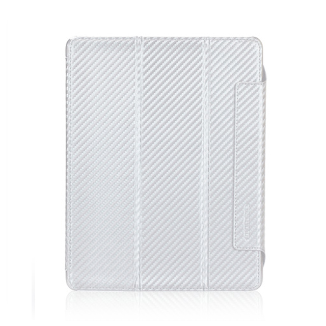 【iPad(第3世代/第4世代) iPad2 ケース】CarbonLook with Front cover for iPad (第3世代)/iPad 2 ホワイトgoods_nameサブ画像