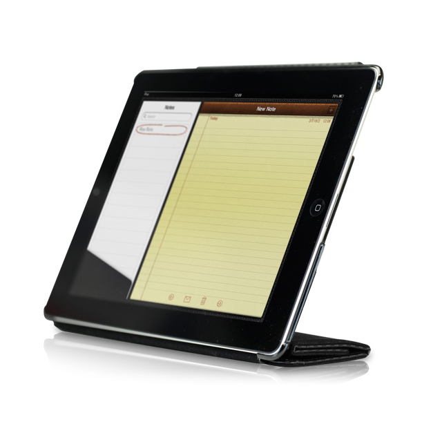 【iPad(第3世代/第4世代) iPad2 ケース】CarbonLook with Front cover for iPad (第3世代)/iPad 2 ホワイトサブ画像